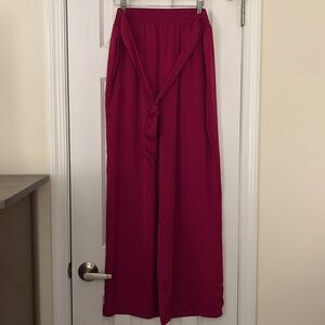 Magenta wide leg trousers